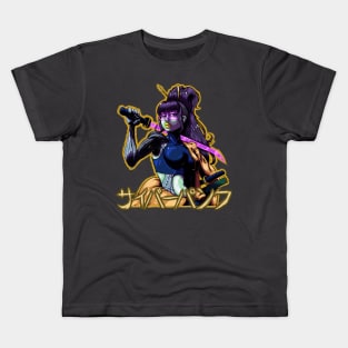 Cyberpunk X Japan: Ronin Girl Kids T-Shirt